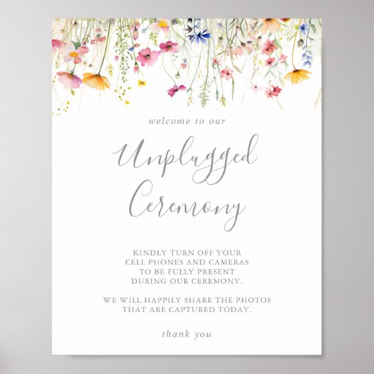 Unplugged Wildblume Poster (Vorne)