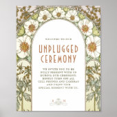 Unplugged Zeremonie Signieren Vintagen Jugendstil Poster (Vorne)