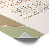 Unplugged Zeremonie Signieren Vintagen Jugendstil Poster (Ecke)