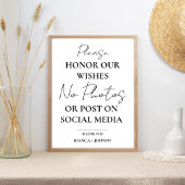 Unplugged Zeremony Wedding NO Foto & Social Media Poster