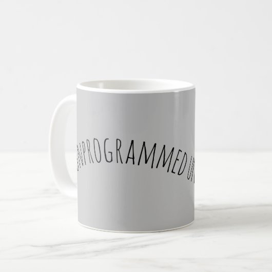 unprogrammiert (Quaker) mit Person Kaffeetasse (Vorderseite Links)