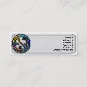 UnPuzzled Autismus-Bewusstseins-Visitenkarte Mini Visitenkarte