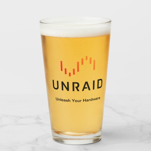 Unraid Bier-Glas Glas (Vorne (Gefüllt))