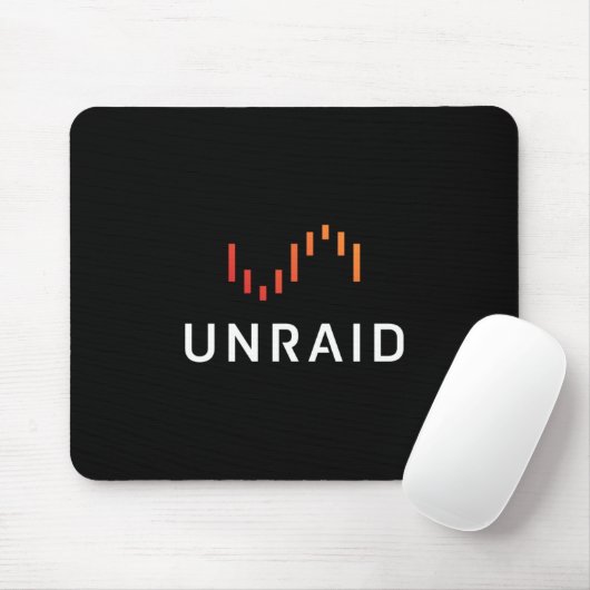 Unraid Mausunterlage - Schwarzes Mousepad (Mit Mouse)