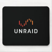 Unraid Mausunterlage - Schwarzes Mousepad (Vorne)