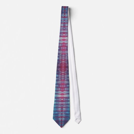 Unreal Blue Red Gefärbte Krawatte Necktie (Vorderseite)