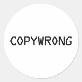 Unrecht Runder Aufkleber (Vorderseite)