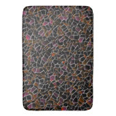 Unregelmäßig über weiß: braune bis weinmosaike badematte (Vorderseite Vertikal)