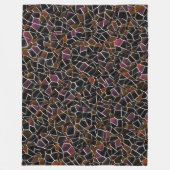 Unregelmäßig über weiß: braune bis weinmosaike fleecedecke (Vorderseite)