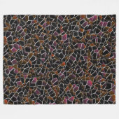 Unregelmäßig über weiß: braune bis weinmosaike fleecedecke (Vorderseite (Horizontal))