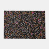 Unregelmäßig über weiß: braune bis weinmosaike fußmatte (Vorderseite)