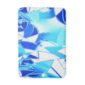 Unregelmäßig verdrehte blaue Bildausschnitte Badematte (Vorderseite Vertikal)