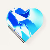 Unregelmäßig verdrehte blaue Bildausschnitte Notizblock (Vorderseite)