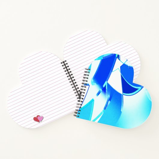 Unregelmäßig verdrehte blaue Bildausschnitte Notizblock (Innenseite)