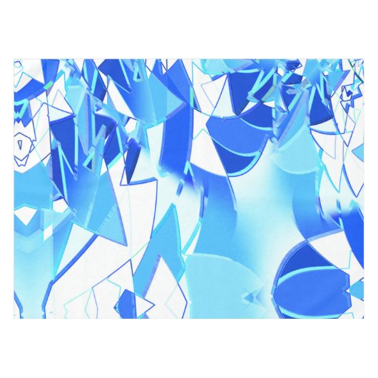 Unregelmäßig verdrehte blaue Bildausschnitte Tischdecke (Vorderseite (Horizontal))