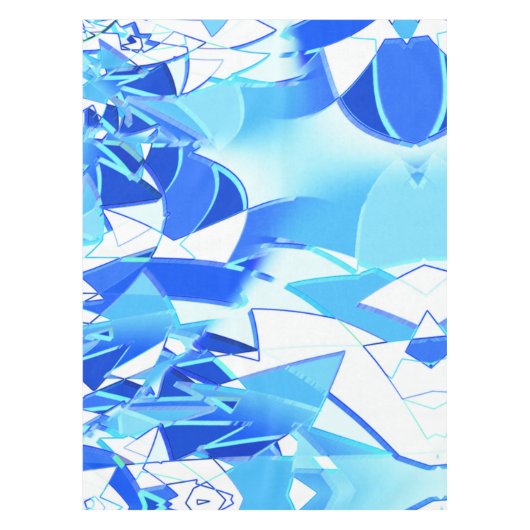 Unregelmäßig verdrehte blaue Bildausschnitte Tischdecke (Vorderseite)