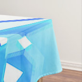 Unregelmäßig verdrehte blaue Bildausschnitte Tischdecke (Beispiel)