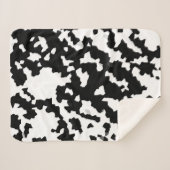 Unregelmäßige Abstrakte Mosaik Schwarz-Weiß-Camouf Sherpadecke (Vorderseite (Horizontal))