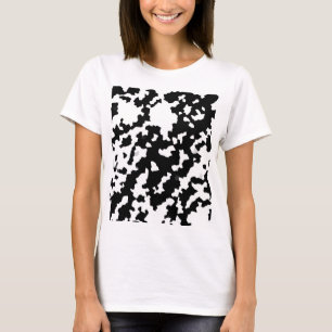 Unregelmäßige Abstrakte Mosaik Schwarz-Weiß-Camouf T-Shirt