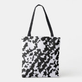 Unregelmäßige Abstrakte Mosaik Schwarz-Weiß-Camouf Tasche (Rückseite)