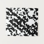 Unregelmäßige Abstrakte Mosaik Schwarz-Weiß-Camouf Wandteppich (Vorderseite (Horizontal))