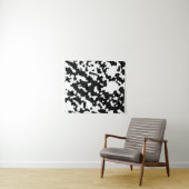 Unregelmäßige Abstrakte Mosaik Schwarz-Weiß-Camouf Wandteppich (Beispiel (Horizontal))