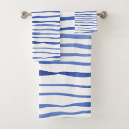 Unregelmäßige Aquarellfarben - einfache Linien - b Badhandtuch Set