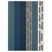 Unregelmäßige blaue und neutrale Streifen und subt Klemmbrett (Rückseite)