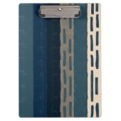 Unregelmäßige blaue und neutrale Streifen und subt Klemmbrett (Vorderseite)