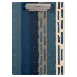 Unregelmäßige blaue und neutrale Streifen und subt Klemmbrett