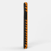 Unregelmäßige Dreiecke - schwarz auf orange Case-Mate iPhone Hülle (Hinten/Rechts)