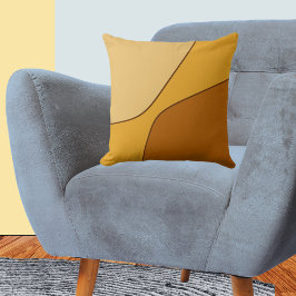 Unregelmäßige Gelb- und Goldbraune Quarterformen Kissen