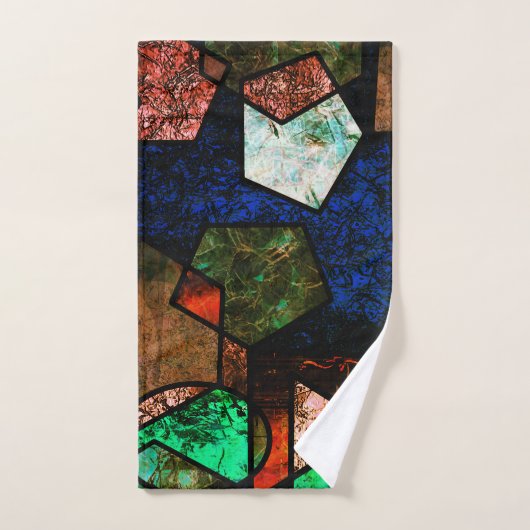 Unregelmäßige geometrische Formen mit deformierter Badhandtuch Set (Handtuch)