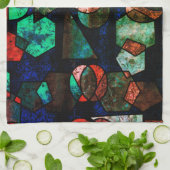 Unregelmäßige geometrische Formen mit deformierter Geschirrtuch (Gefaltet)