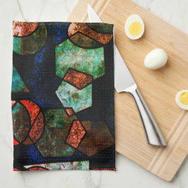 Unregelmäßige geometrische Formen mit deformierter Geschirrtuch