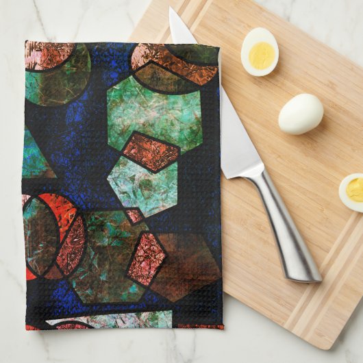 Unregelmäßige geometrische Formen mit deformierter Geschirrtuch (Viertel Falte)