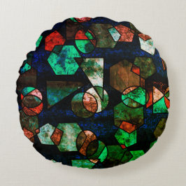 Unregelmäßige geometrische Formen mit deformierter Rundes Kissen