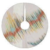 Unregelmäßige Kurven Abstrakte Malerei Kunst Polyester Weihnachtsbaumdecke (Vorderseite)