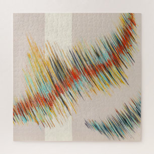 Unregelmäßige Kurven Abstrakte Malerei Kunst Puzzle