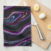 Unregelmäßige Kurven mit Farben, die durch die Dun Geschirrtuch (Viertel Falte)