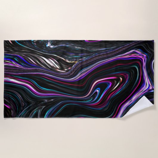 Unregelmäßige Kurven mit Farben, die durch die Dun Strandtuch (Vorderseite)