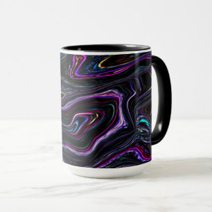 Unregelmäßige Kurven mit Farben, die durch die Dun Tasse