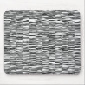 Unregelmäßige Linien - Schwarz auf Weiß Mousepad (Vorne)