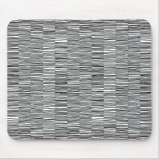 Unregelmäßige Linien - Schwarz auf Weiß Mousepad