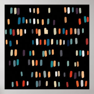 Unregelmäßige mehrfarbige Rechtecke Poster