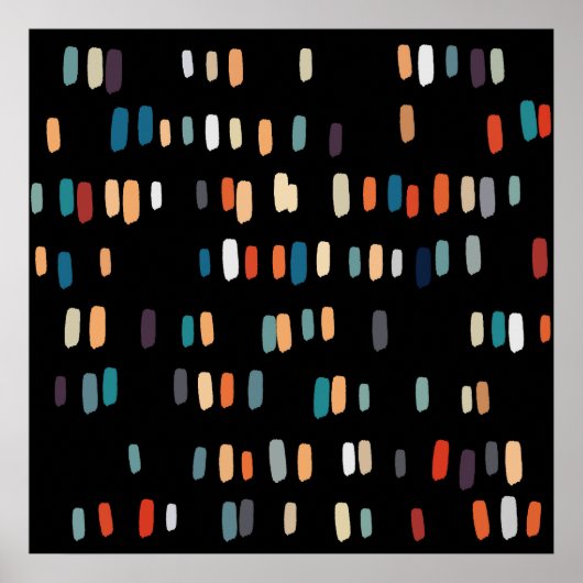 Unregelmäßige mehrfarbige Rechtecke Poster (Vorne)