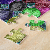 Unregelmäßige mehrfarbige Runde Puzzle (Seite)