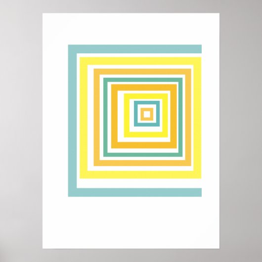 Unregelmäßige Quadrate Poster (Vorne)