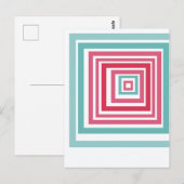 Unregelmäßige Quadrate  Postkarte (Vorne/Hinten)