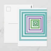 Unregelmäßige Quadrate  Postkarte (Vorne/Hinten)